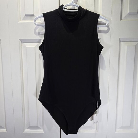 NWT Black Sleeveless Halter Bodysuit – Size Large - Picture 1 of 5
